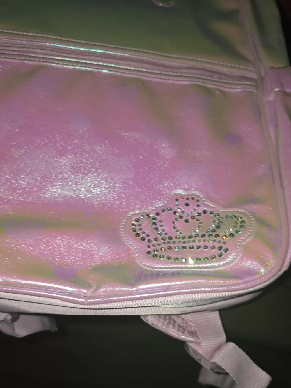 Juicy Couture Iridescent Pink Holographic Backpack